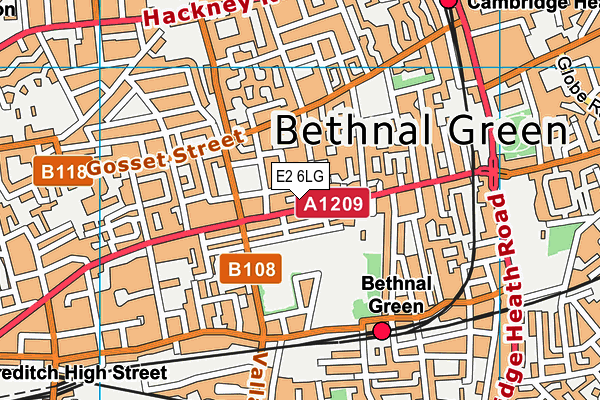 E2 6LG map - OS VectorMap District (Ordnance Survey)