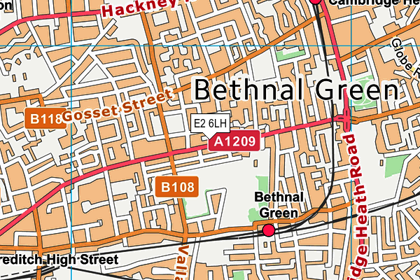 E2 6LH map - OS VectorMap District (Ordnance Survey)