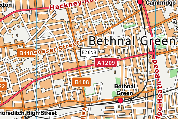 E2 6NB map - OS VectorMap District (Ordnance Survey)