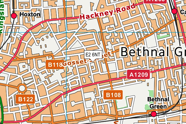 E2 6NT map - OS VectorMap District (Ordnance Survey)