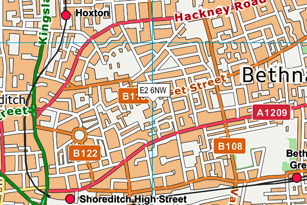 Mulberry Academy Shoreditch map (E2 6NW) - OS VectorMap District (Ordnance Survey)