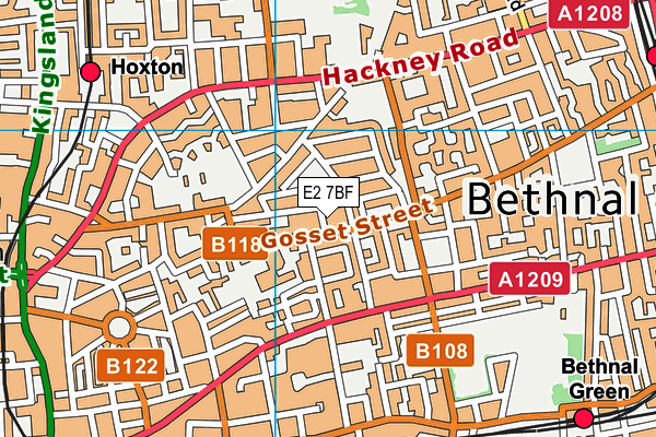 E2 7BF map - OS VectorMap District (Ordnance Survey)
