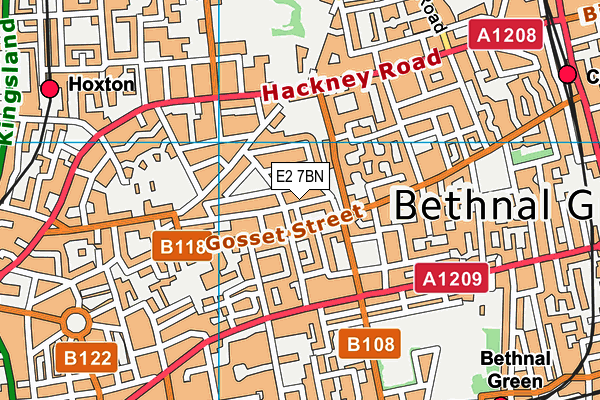 E2 7BN map - OS VectorMap District (Ordnance Survey)