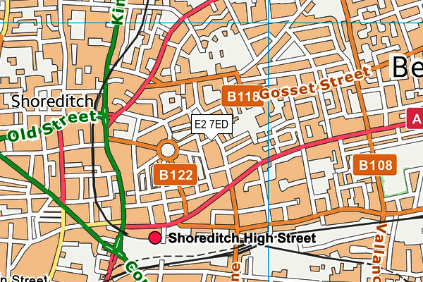 E2 7ED map - OS VectorMap District (Ordnance Survey)