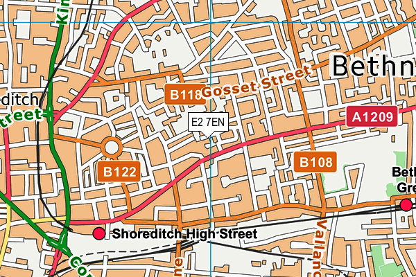 E2 7EN map - OS VectorMap District (Ordnance Survey)