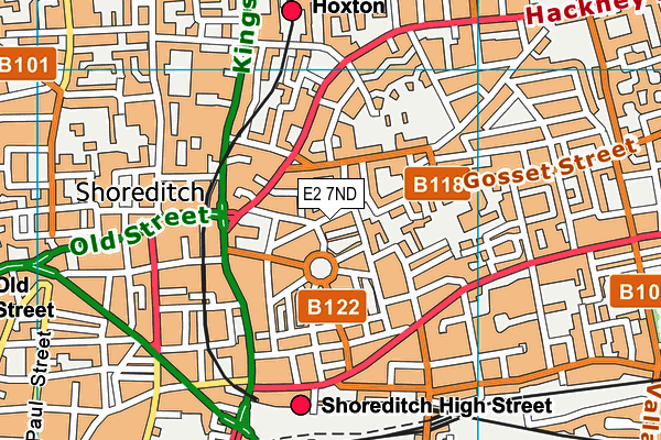 E2 7ND map - OS VectorMap District (Ordnance Survey)
