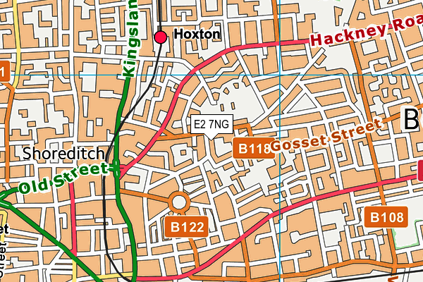 E2 7NG map - OS VectorMap District (Ordnance Survey)
