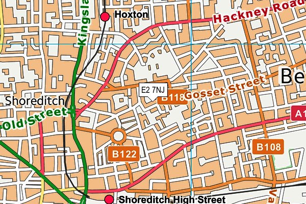 E2 7NJ map - OS VectorMap District (Ordnance Survey)