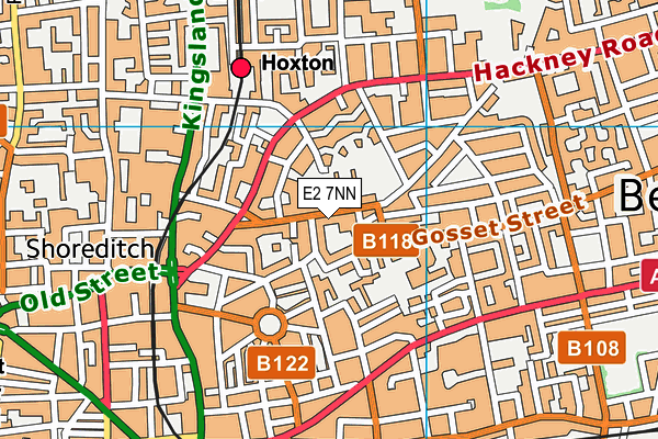 E2 7NN map - OS VectorMap District (Ordnance Survey)