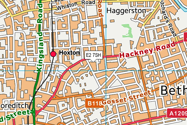 E2 7SH map - OS VectorMap District (Ordnance Survey)