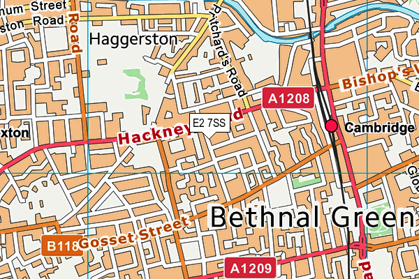 E2 7SS map - OS VectorMap District (Ordnance Survey)
