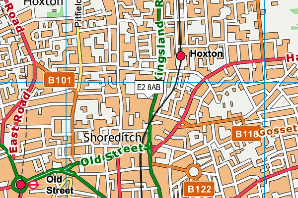 E2 8AB map - OS VectorMap District (Ordnance Survey)