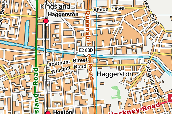 E2 8BD map - OS VectorMap District (Ordnance Survey)
