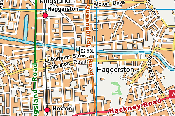 E2 8BL map - OS VectorMap District (Ordnance Survey)