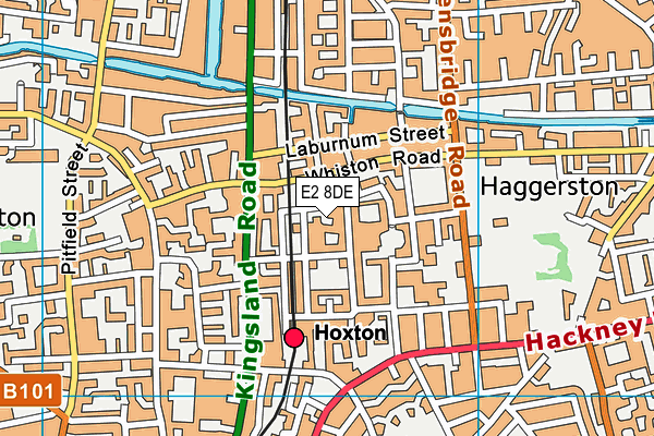 E2 8DE map - OS VectorMap District (Ordnance Survey)