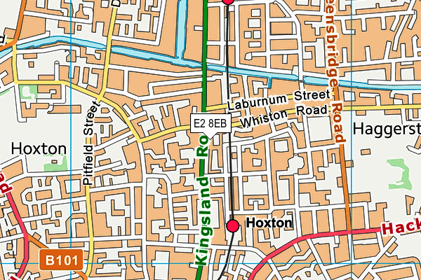 E2 8EB map - OS VectorMap District (Ordnance Survey)