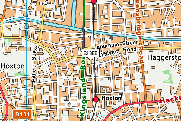 E2 8EE map - OS VectorMap District (Ordnance Survey)