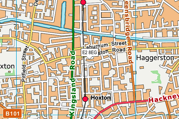 E2 8EG map - OS VectorMap District (Ordnance Survey)