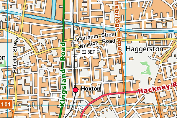 E2 8EP map - OS VectorMap District (Ordnance Survey)