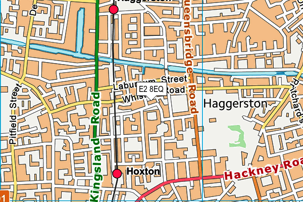 E2 8EQ map - OS VectorMap District (Ordnance Survey)