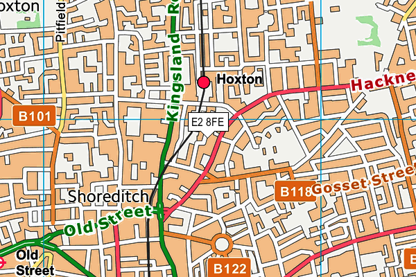 E2 8FE map - OS VectorMap District (Ordnance Survey)