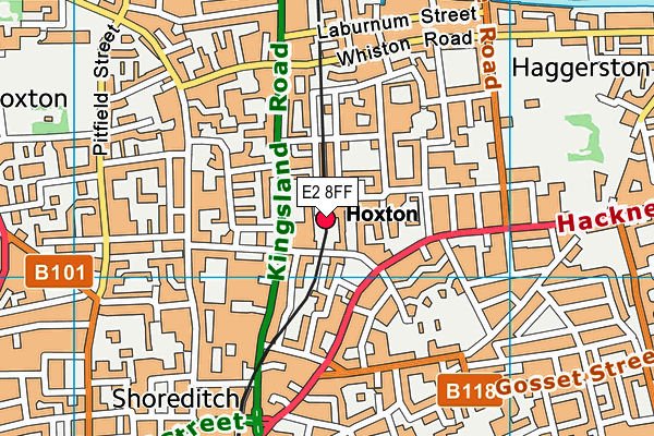 E2 8FF map - OS VectorMap District (Ordnance Survey)