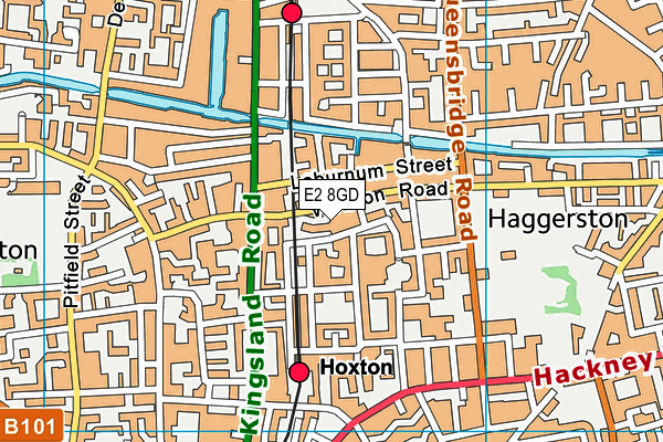 E2 8GD map - OS VectorMap District (Ordnance Survey)