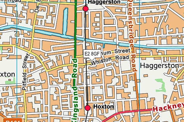 E2 8GF map - OS VectorMap District (Ordnance Survey)