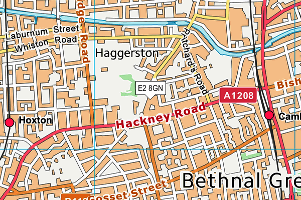 E2 8GN map - OS VectorMap District (Ordnance Survey)