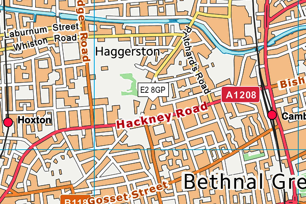 E2 8GP map - OS VectorMap District (Ordnance Survey)