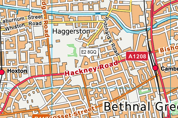 E2 8GQ map - OS VectorMap District (Ordnance Survey)