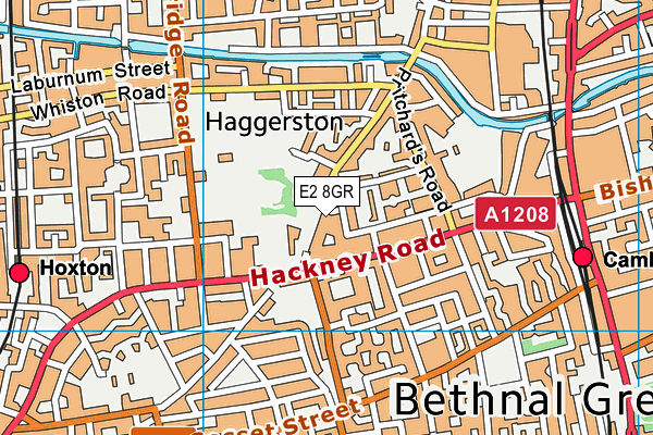 E2 8GR map - OS VectorMap District (Ordnance Survey)