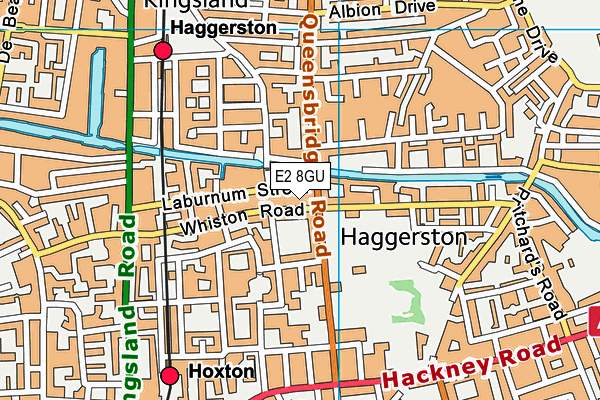 E2 8GU map - OS VectorMap District (Ordnance Survey)