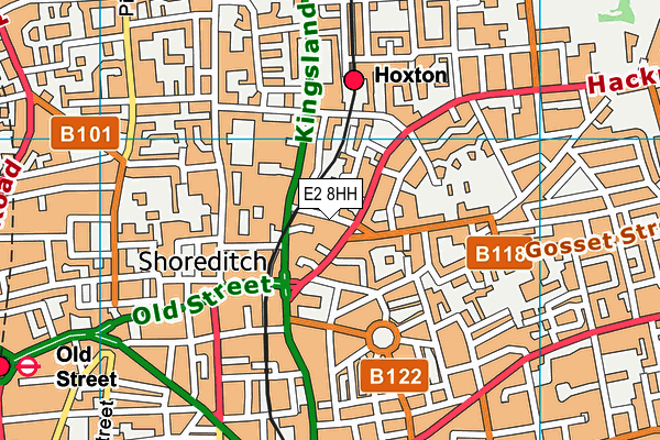 E2 8HH map - OS VectorMap District (Ordnance Survey)