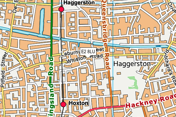 E2 8LU map - OS VectorMap District (Ordnance Survey)