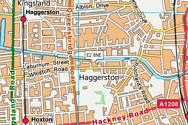 E2 8NE map - OS VectorMap District (Ordnance Survey)