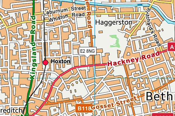E2 8NG map - OS VectorMap District (Ordnance Survey)