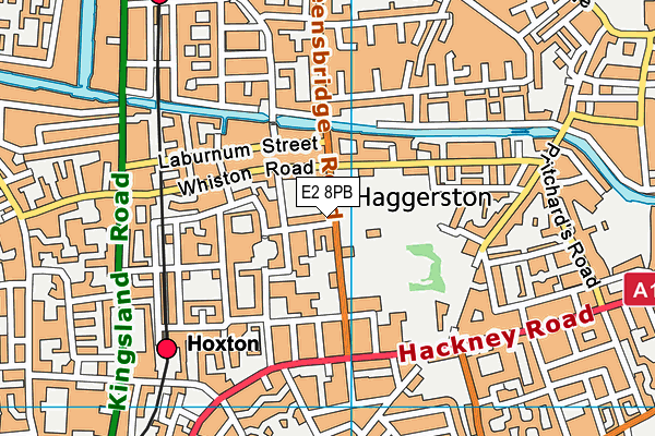 E2 8PB map - OS VectorMap District (Ordnance Survey)