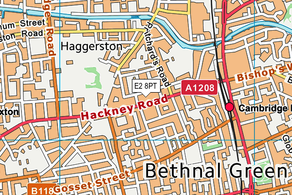 E2 8PT map - OS VectorMap District (Ordnance Survey)