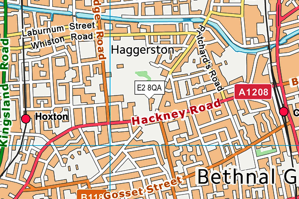 The school at Hackney city farm map (E2 8QA) - OS VectorMap District (Ordnance Survey)