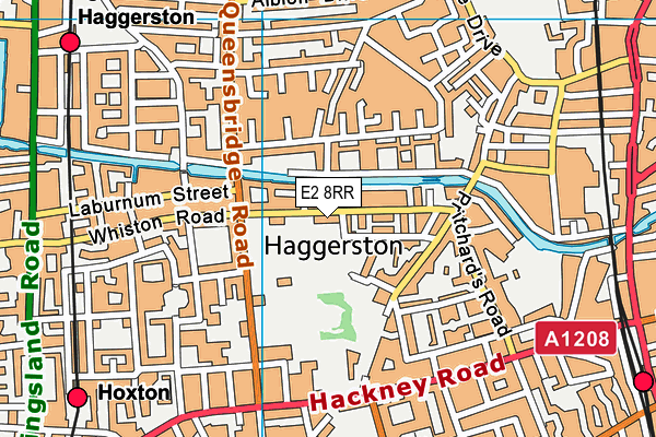 E2 8RR map - OS VectorMap District (Ordnance Survey)