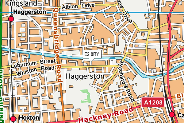 E2 8RY map - OS VectorMap District (Ordnance Survey)