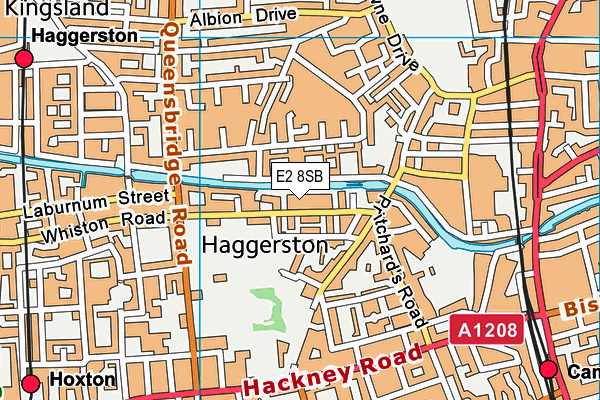 E2 8SB map - OS VectorMap District (Ordnance Survey)