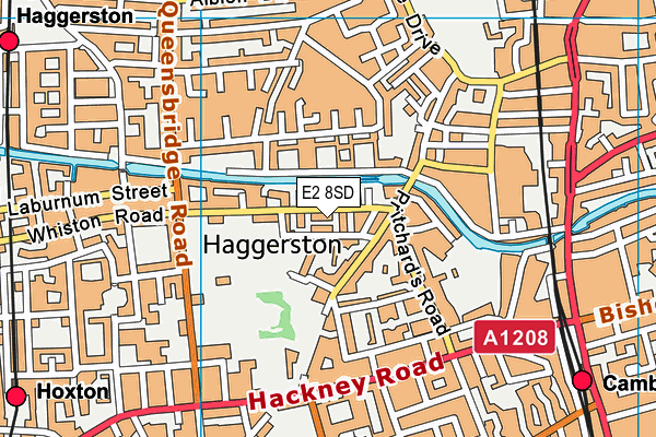 E2 8SD map - OS VectorMap District (Ordnance Survey)