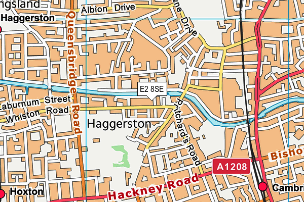 E2 8SE map - OS VectorMap District (Ordnance Survey)