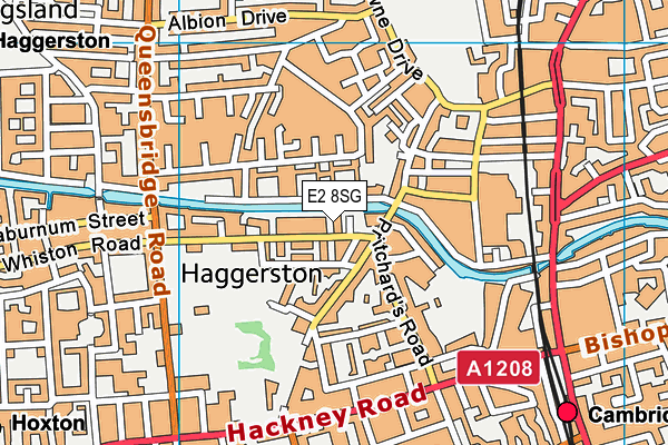 E2 8SG map - OS VectorMap District (Ordnance Survey)