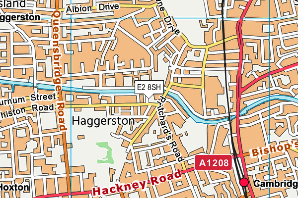 E2 8SH map - OS VectorMap District (Ordnance Survey)