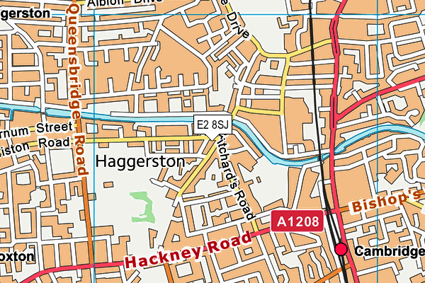 E2 8SJ map - OS VectorMap District (Ordnance Survey)
