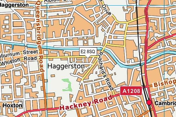 E2 8SQ map - OS VectorMap District (Ordnance Survey)