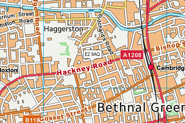 E2 9AQ map - OS VectorMap District (Ordnance Survey)